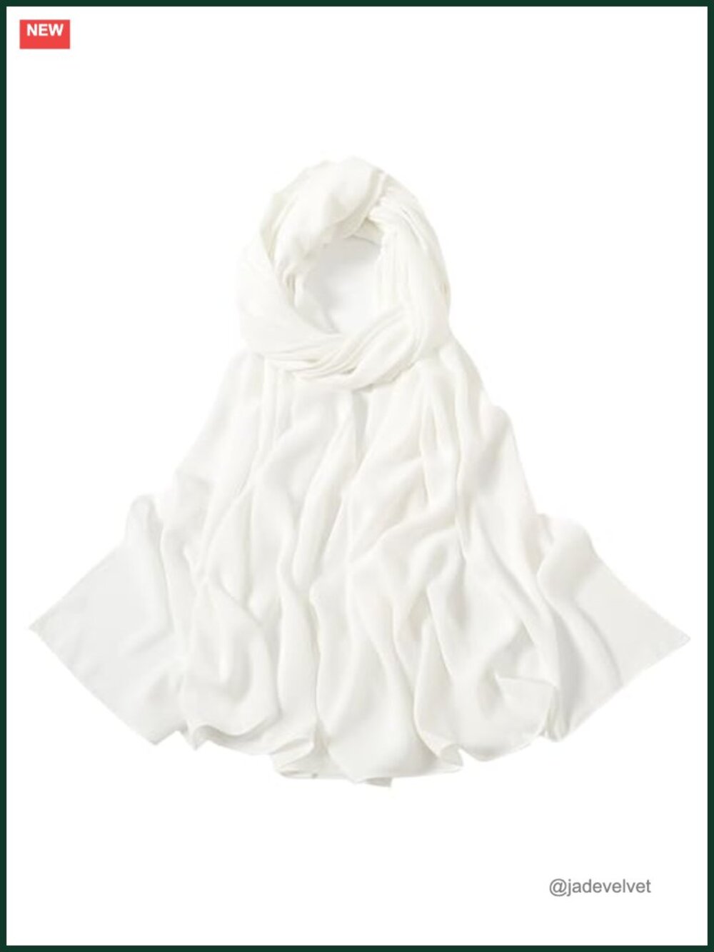 Heavy Chiffon Hijab Scarf for Women, Not See Through, Smooth Muslim Head Scarves